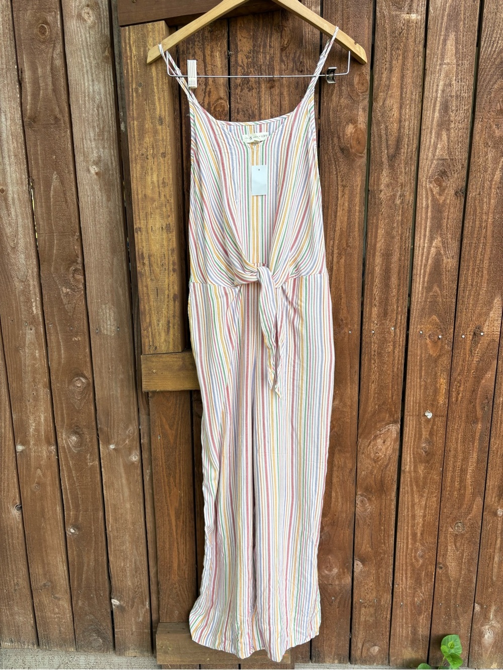NWT Lou and Grey Pride Rainbow Striped Wide Leg Jumpsuit
